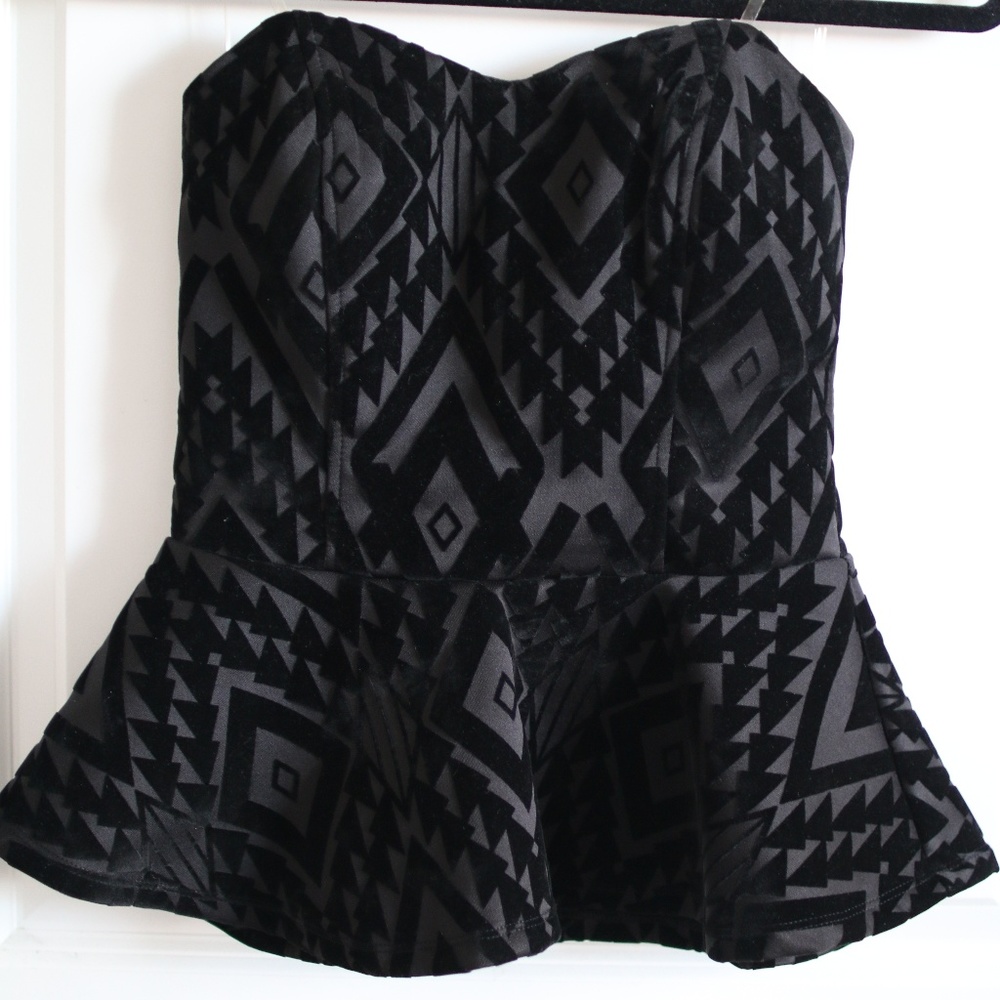 Velvet Peplum Tank